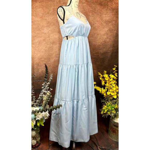 And Now This Women's Cut Out Tiered Maxi Dress - Periwinkle Blue - size XS - Picture 10 of 16